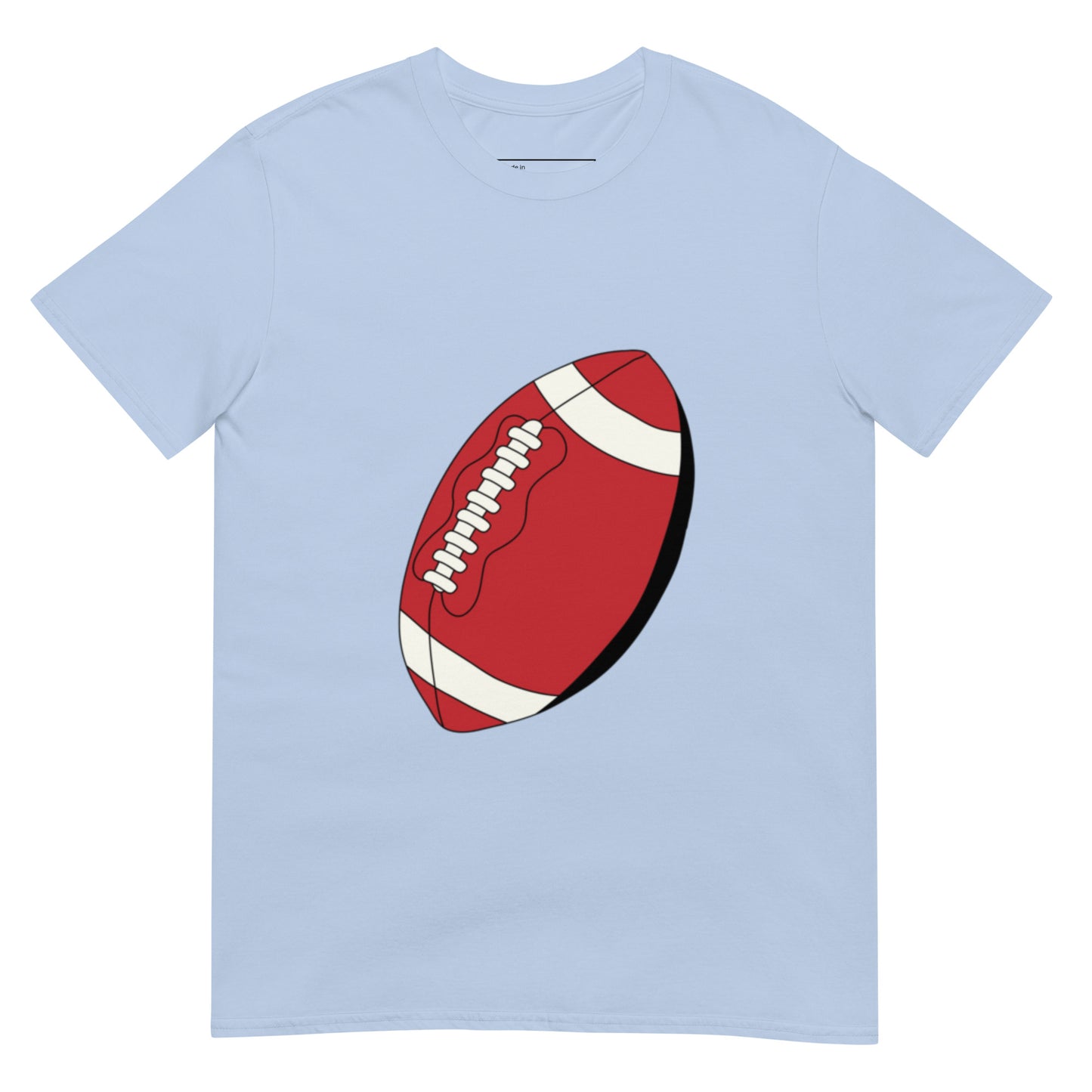 T-shirt pour homme à col rond, manches courtes – 100% coton, motif imprimé – Ballon Américain