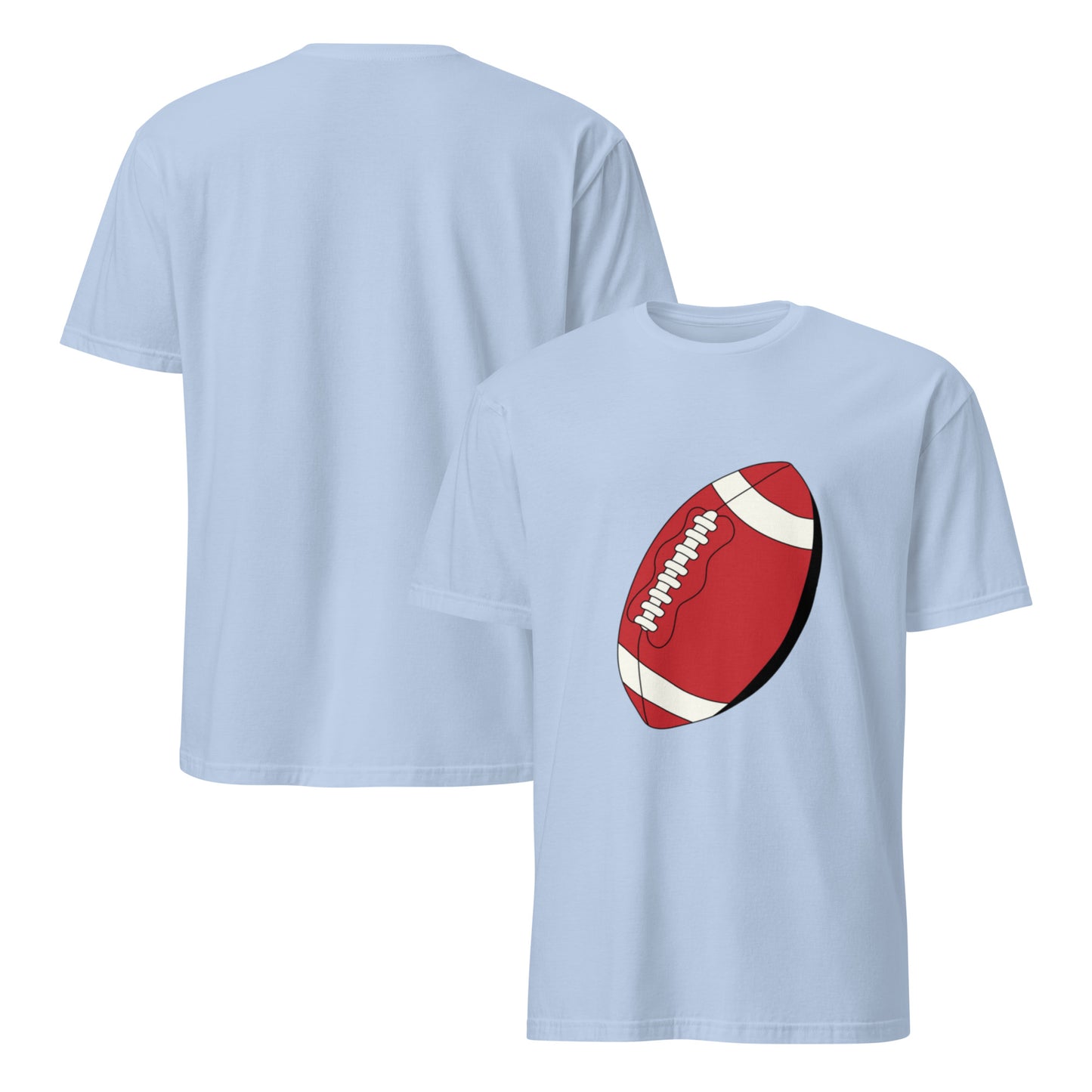 T-shirt pour homme à col rond, manches courtes – 100% coton, motif imprimé – Ballon Américain