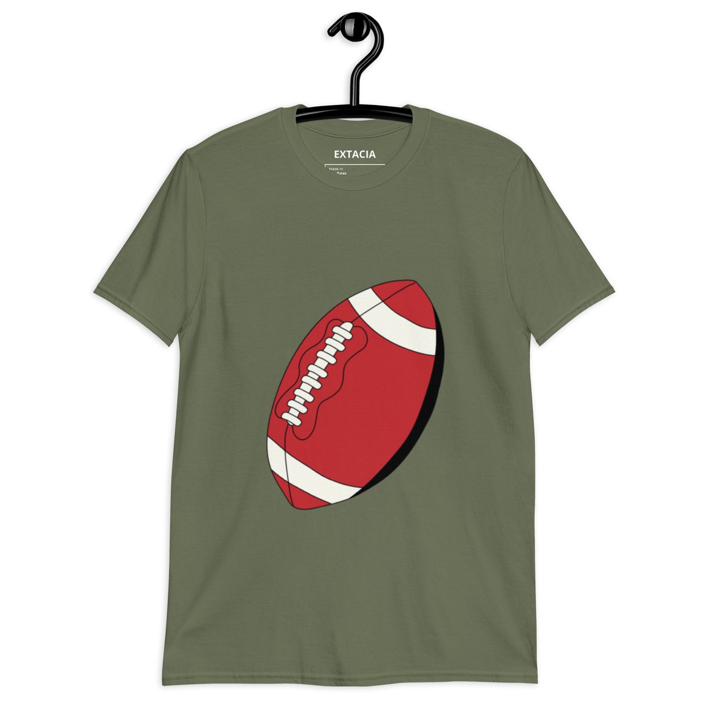 T-shirt pour homme à col rond, manches courtes – 100% coton, motif imprimé – Ballon Américain