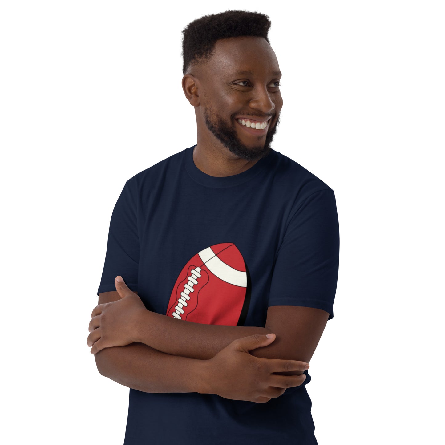 T-shirt pour homme à col rond, manches courtes – 100% coton, motif imprimé – Ballon Américain