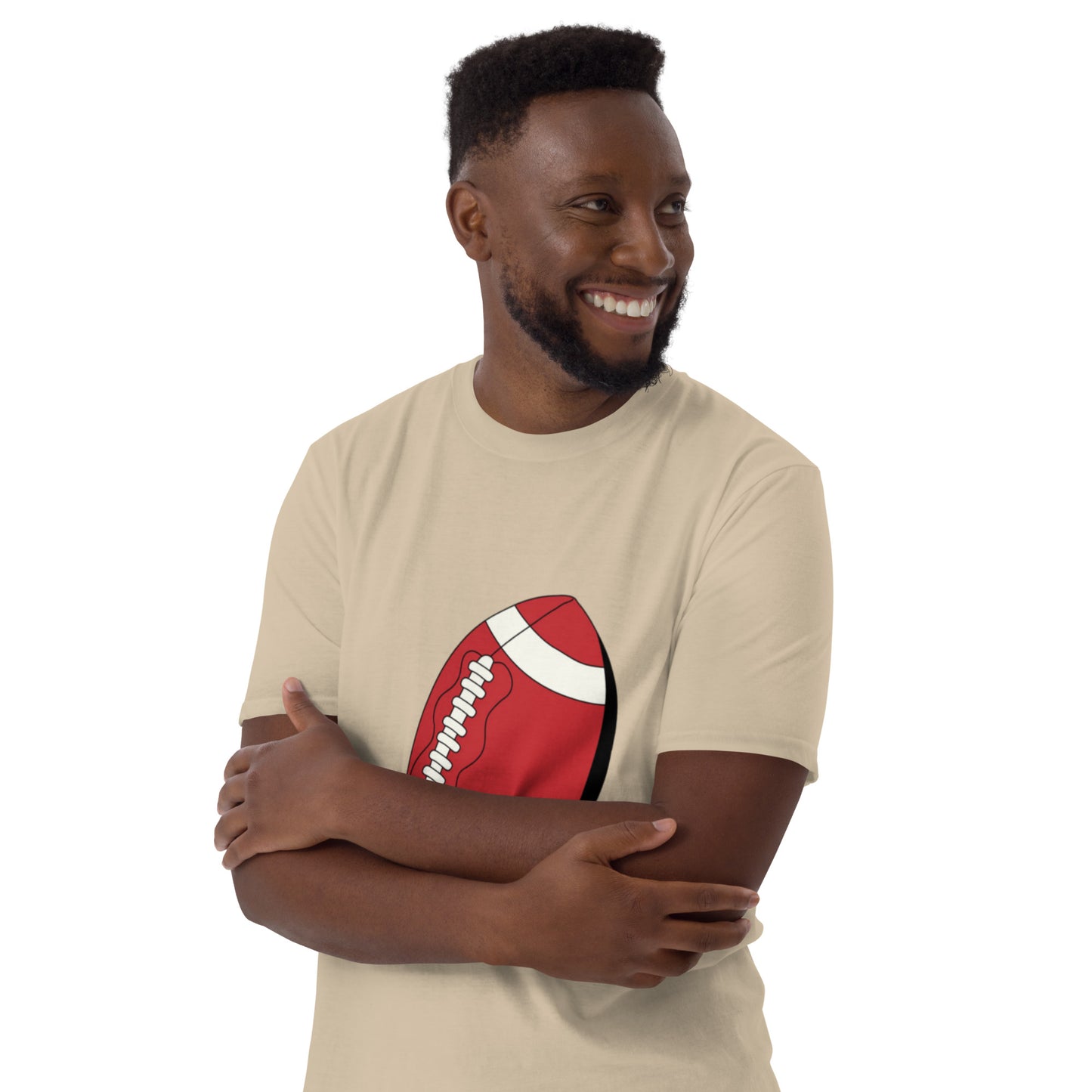 T-shirt pour homme à col rond, manches courtes – 100% coton, motif imprimé – Ballon Américain