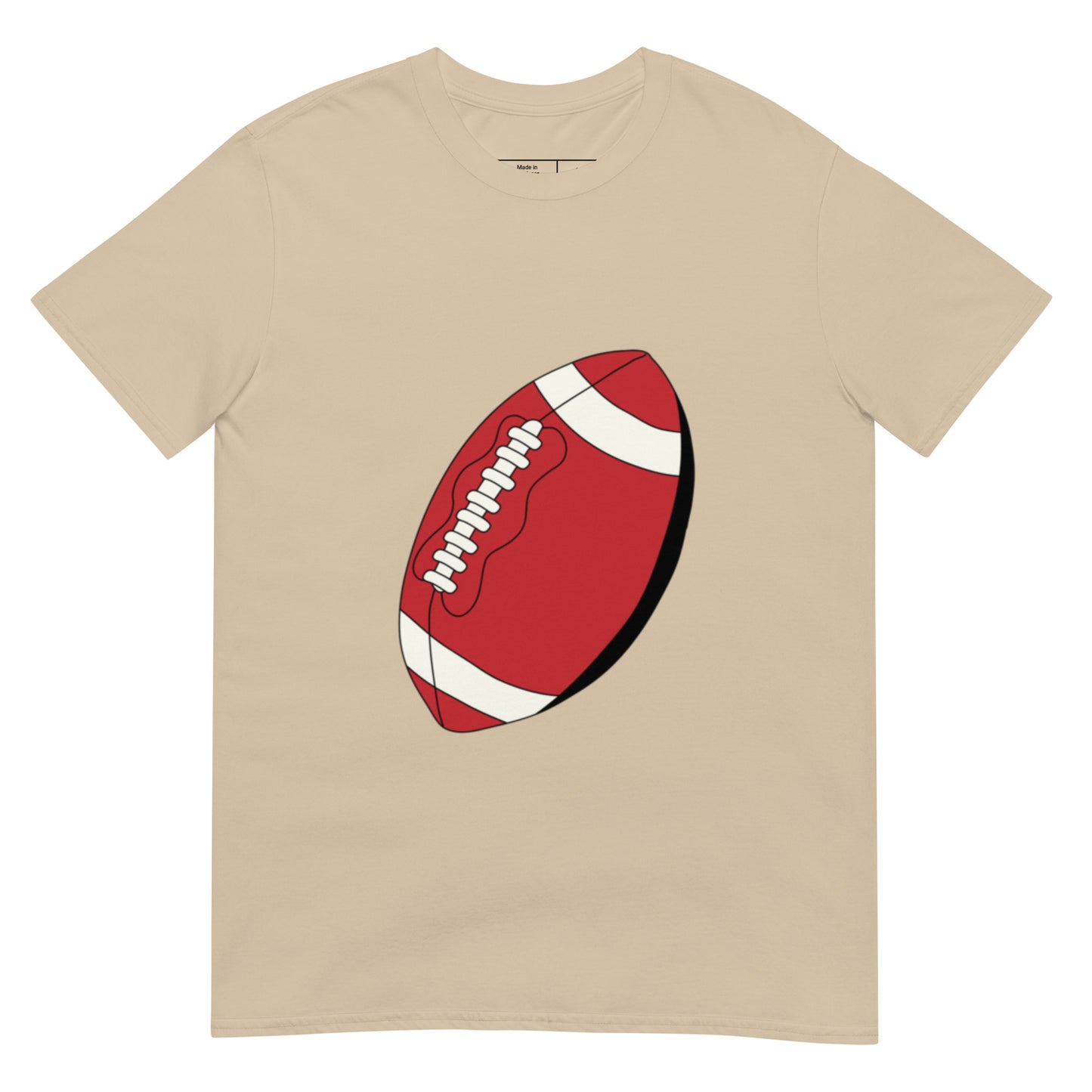 T-shirt pour homme à col rond, manches courtes – 100% coton, motif imprimé – Ballon Américain