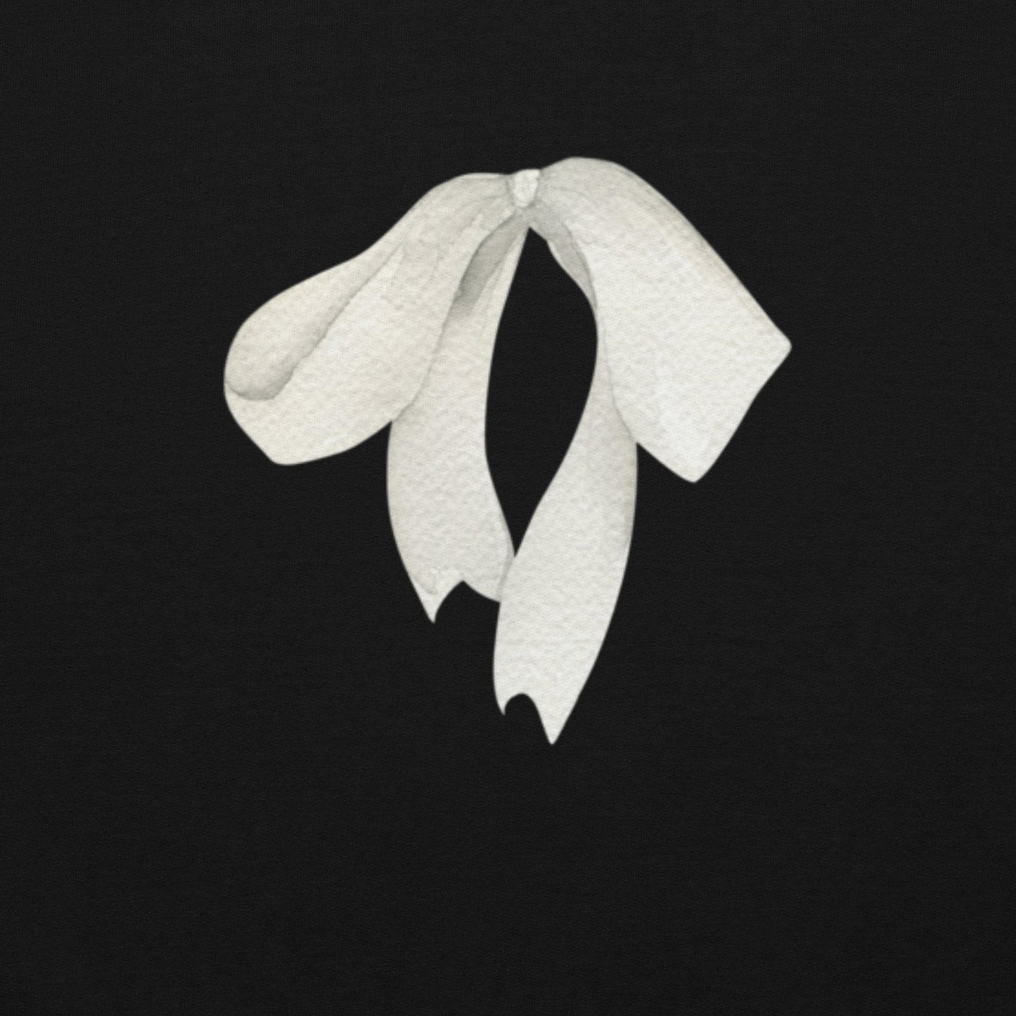 Sweat à col rond pour femme – mélange coton/polyester – motif imprimé "Petit Noeud" Minimaliste