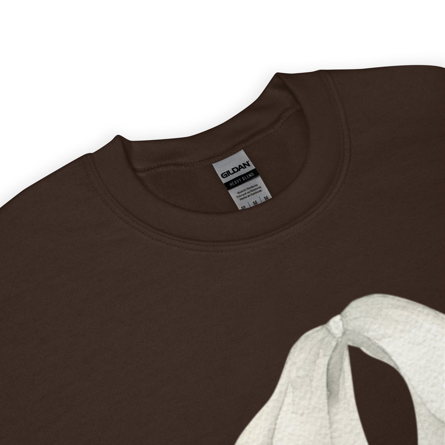 Sweat à col rond pour femme – mélange coton/polyester – motif imprimé "Petit Noeud" Minimaliste