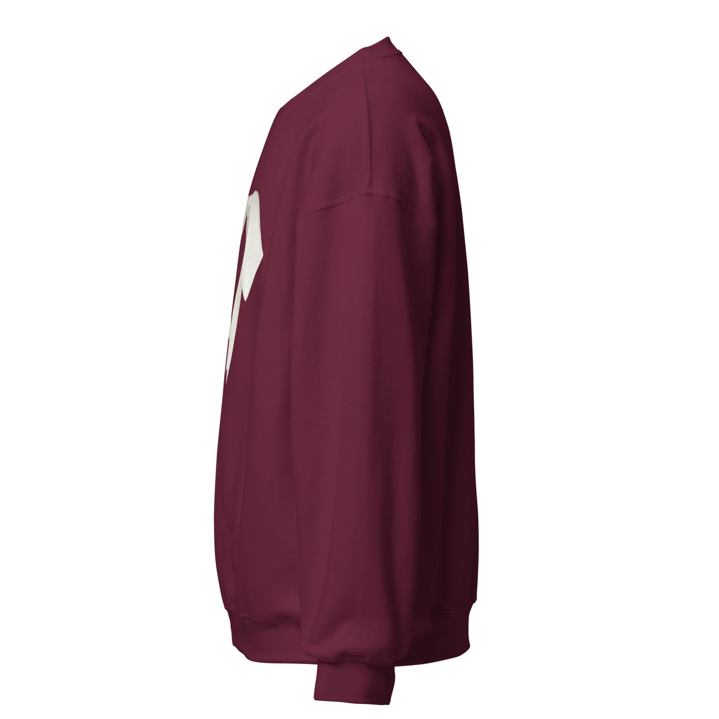 Sweat à col rond pour femme – mélange coton/polyester – motif imprimé "Petit Noeud" Minimaliste