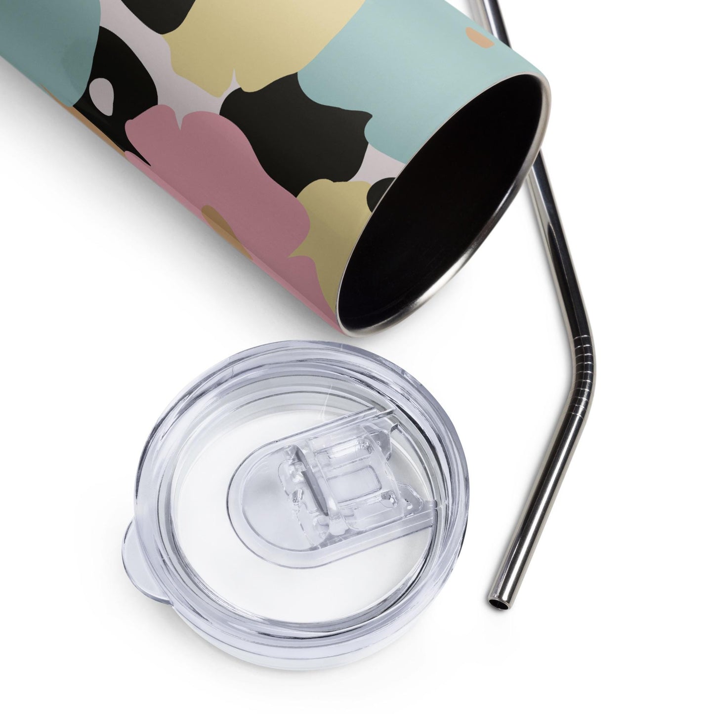 Mug isotherme inox - Design Florale - Gobelet en Acier Inoxydable – Mug de Voyage Durable, Étanche, Élégant - Boissons Chaudes et Froides