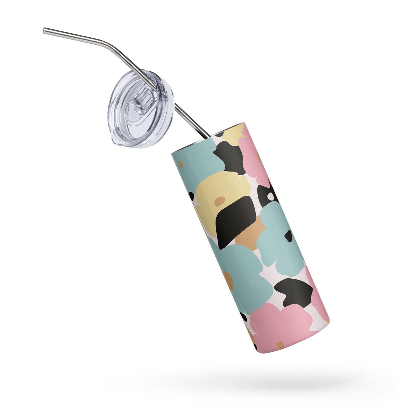 Mug isotherme inox - Design Florale - Gobelet en Acier Inoxydable – Mug de Voyage Durable, Étanche, Élégant - Boissons Chaudes et Froides