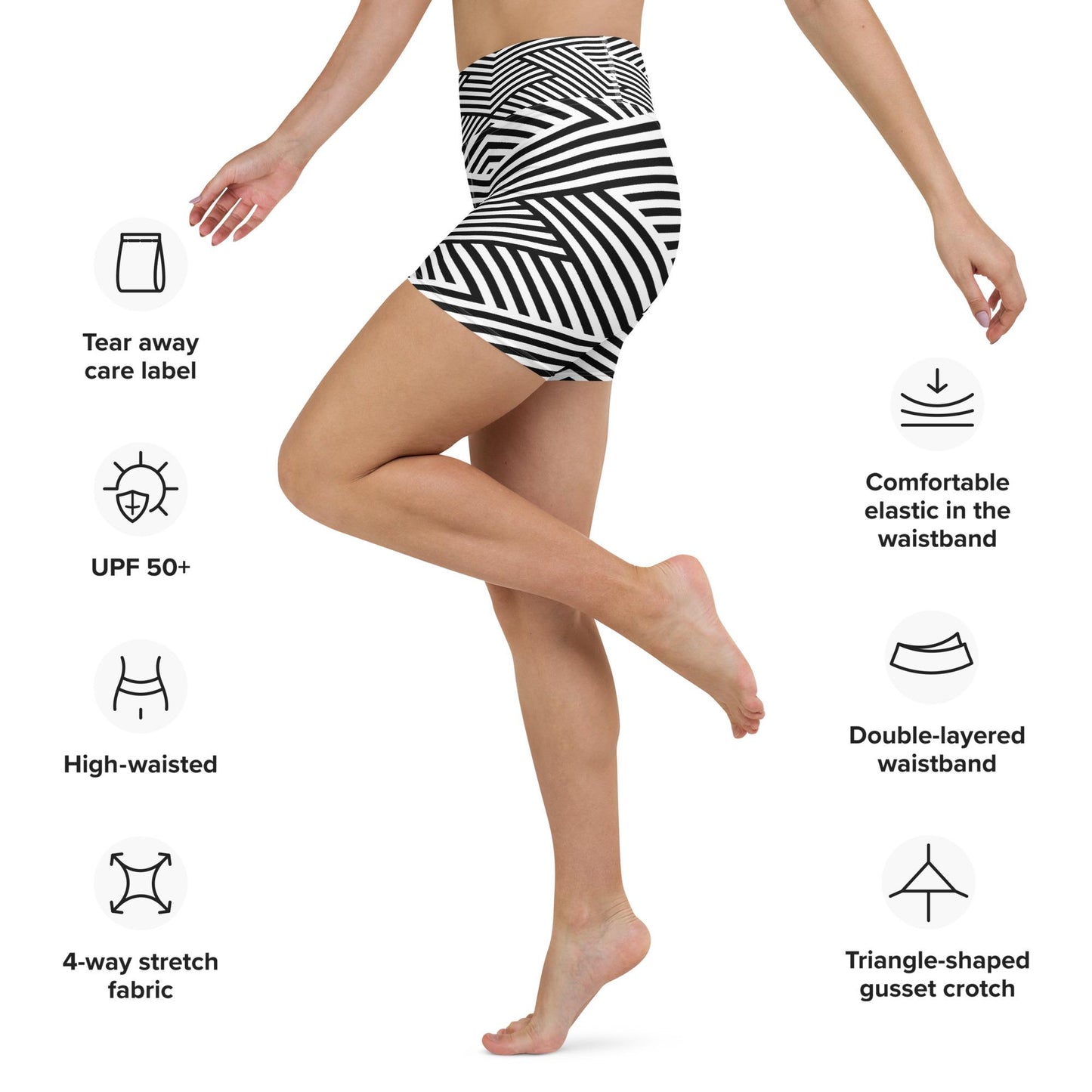 Short Leggings de Yoga pour Femme – Short Stretch et Confortable - Fitness Danse Méditation, gymnastique, Cadeau, anniversaire, Noël