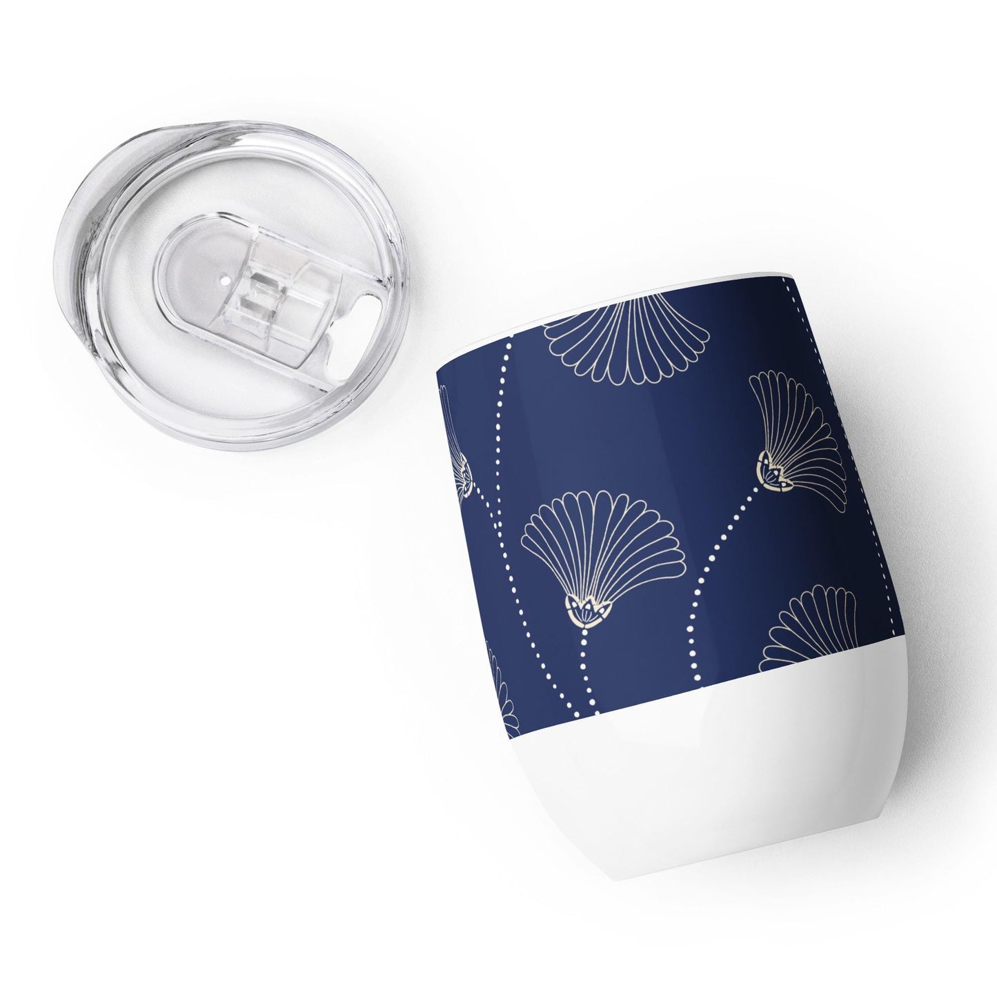 Mug Isotherme Inox - Petit Thermos Isotherme en Acier Inoxydable – Design Florale - Mug de Voyage, Gobelet à Vin, Café, Thé, Étanche