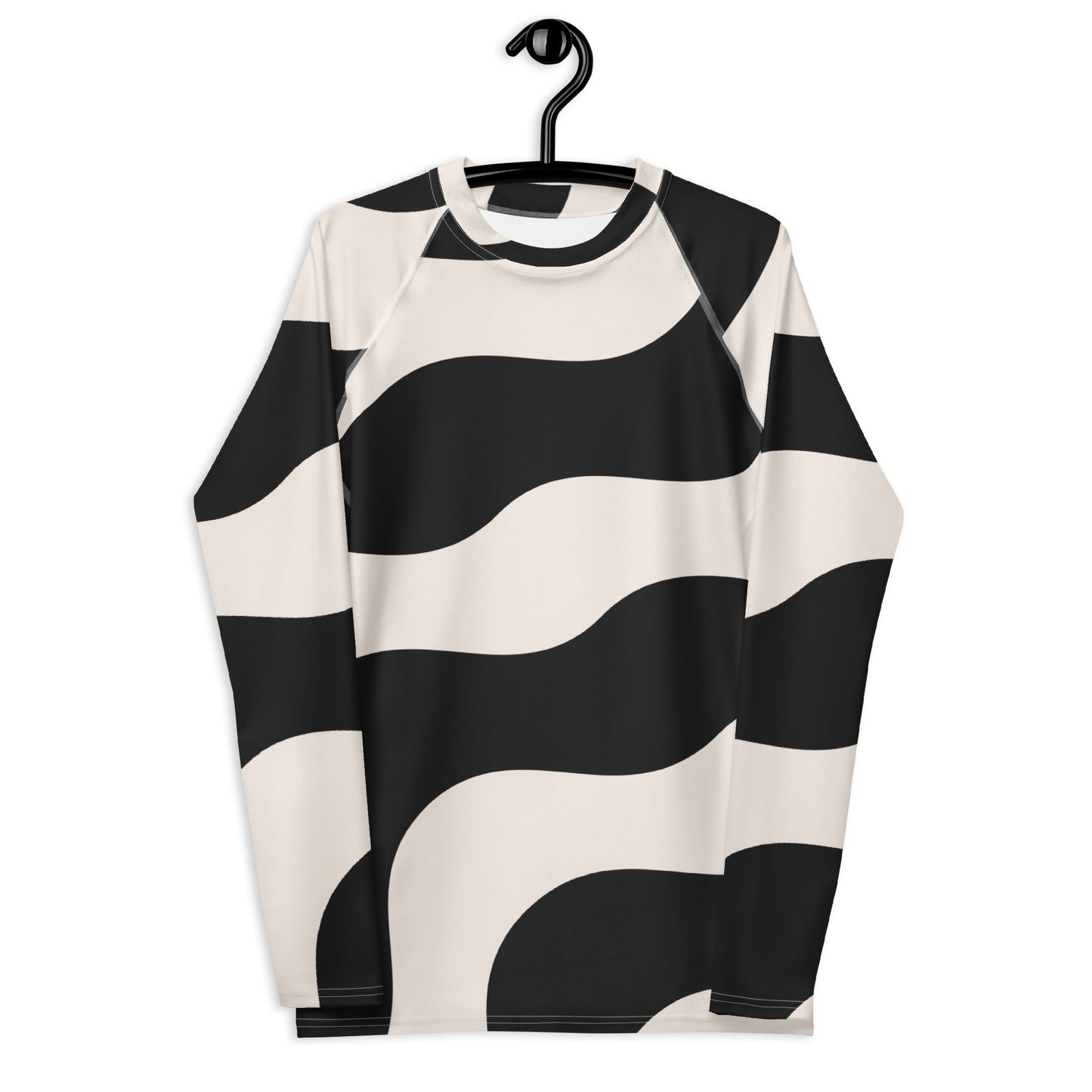 Détail maille polyester recyclé, séchage rapide - Rash guard homme - beige et noir - ML 