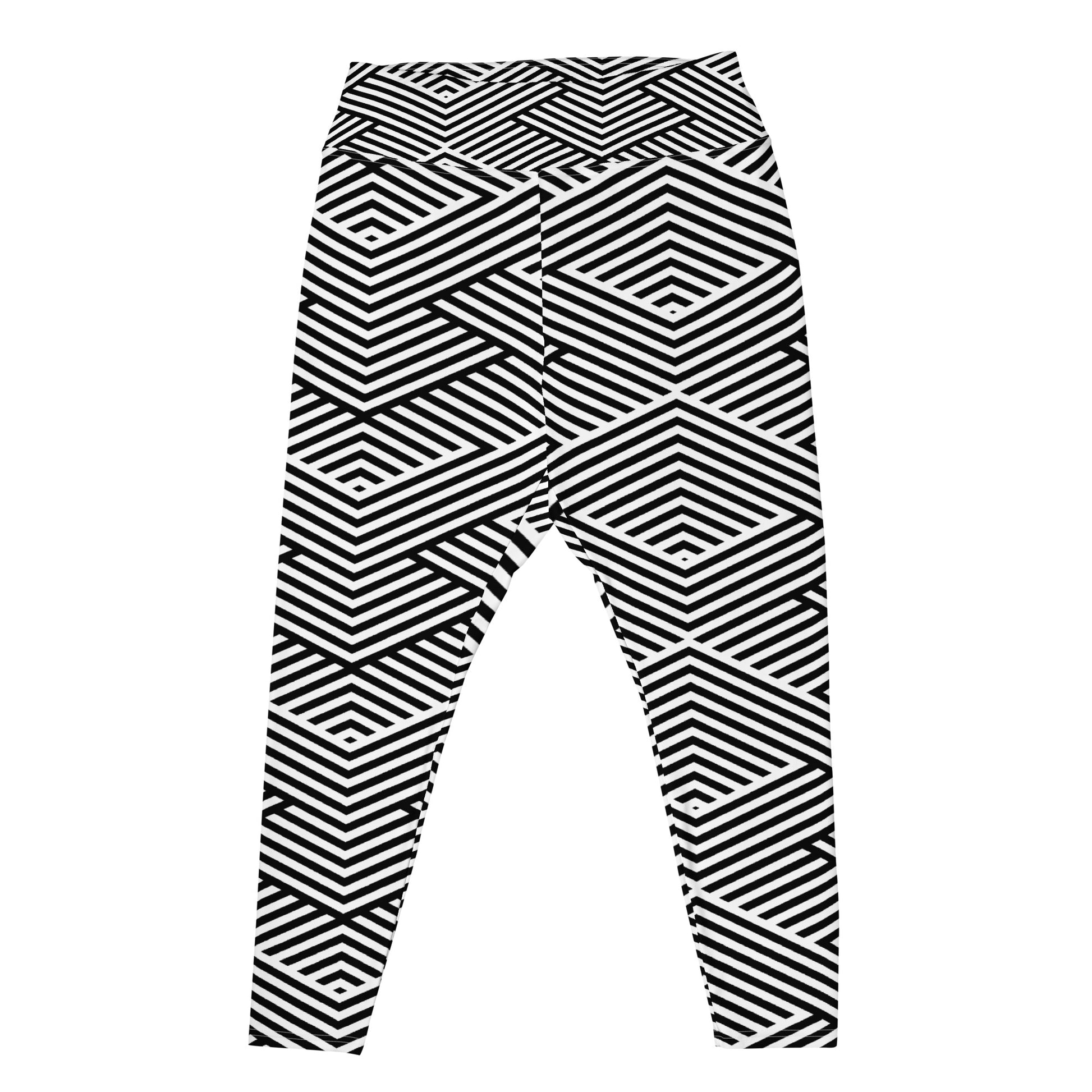 Legging grande taille femme - oversize – blanc et noir  – Détail matière **extensible** et **séchage rapide**