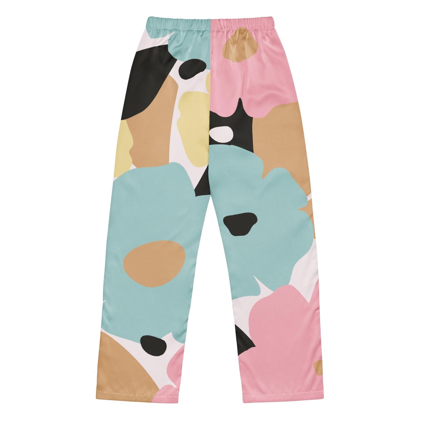 Pantalon – vue de dos, finitions propres - fleuri, pastel, minimaliste