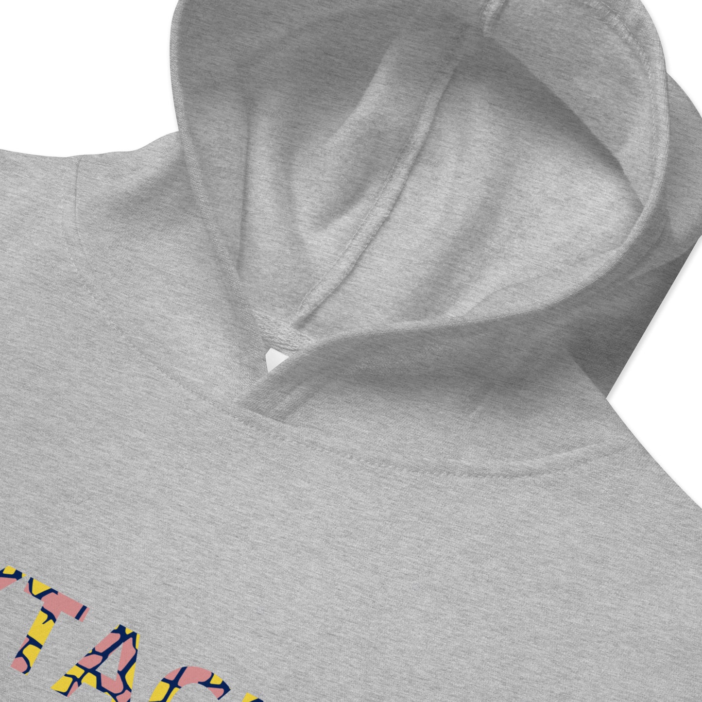 Sweat à capuche petite fille - Jaune & Kaki - motif gymnaste danseuse - gris - coton-mélange motif imprimé – Zoom capuche et poignets – sweat à capuche petite fille coton-mélange ExtaciaFrance