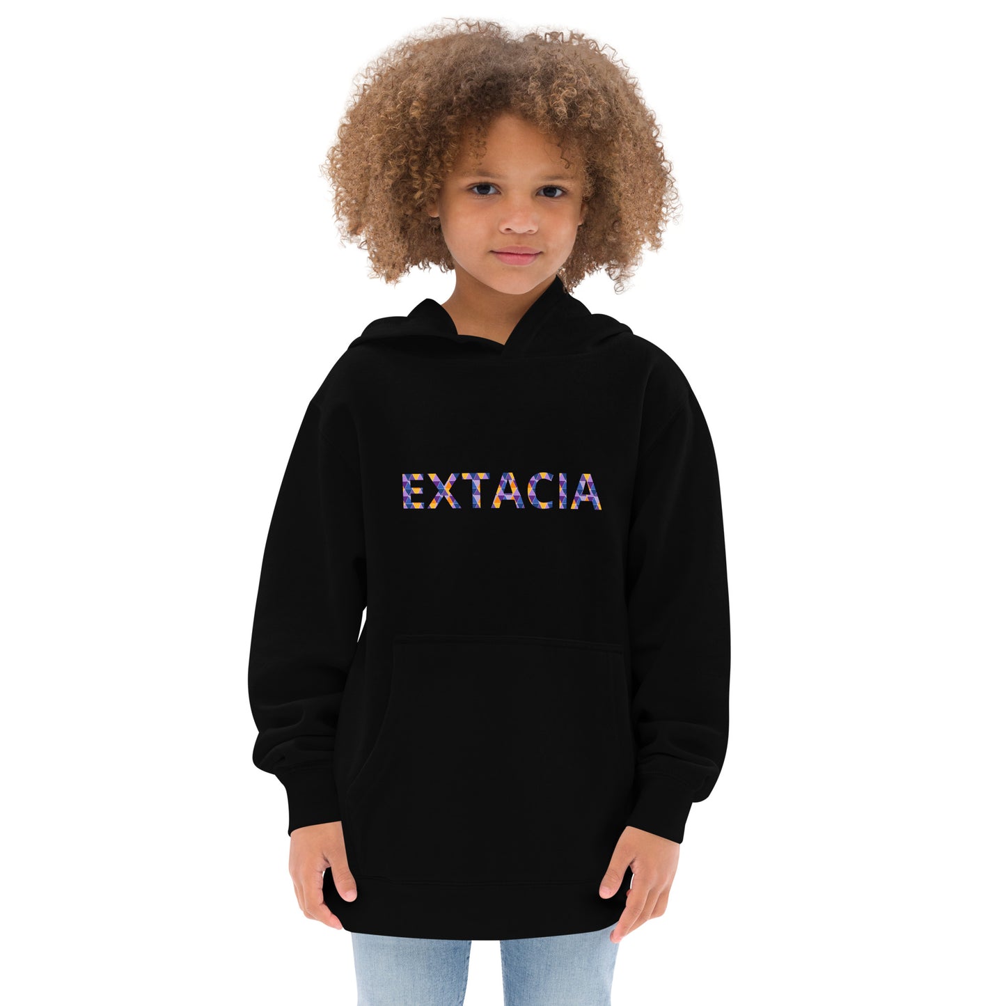 Sweat à capuche petite fille - arc-en-ciel - motif gymnaste danseuse - noir - coton-mélange motif imprimé – Enfant portant le sweat à capuche petite fille – style cocooning et hiver chaleureux