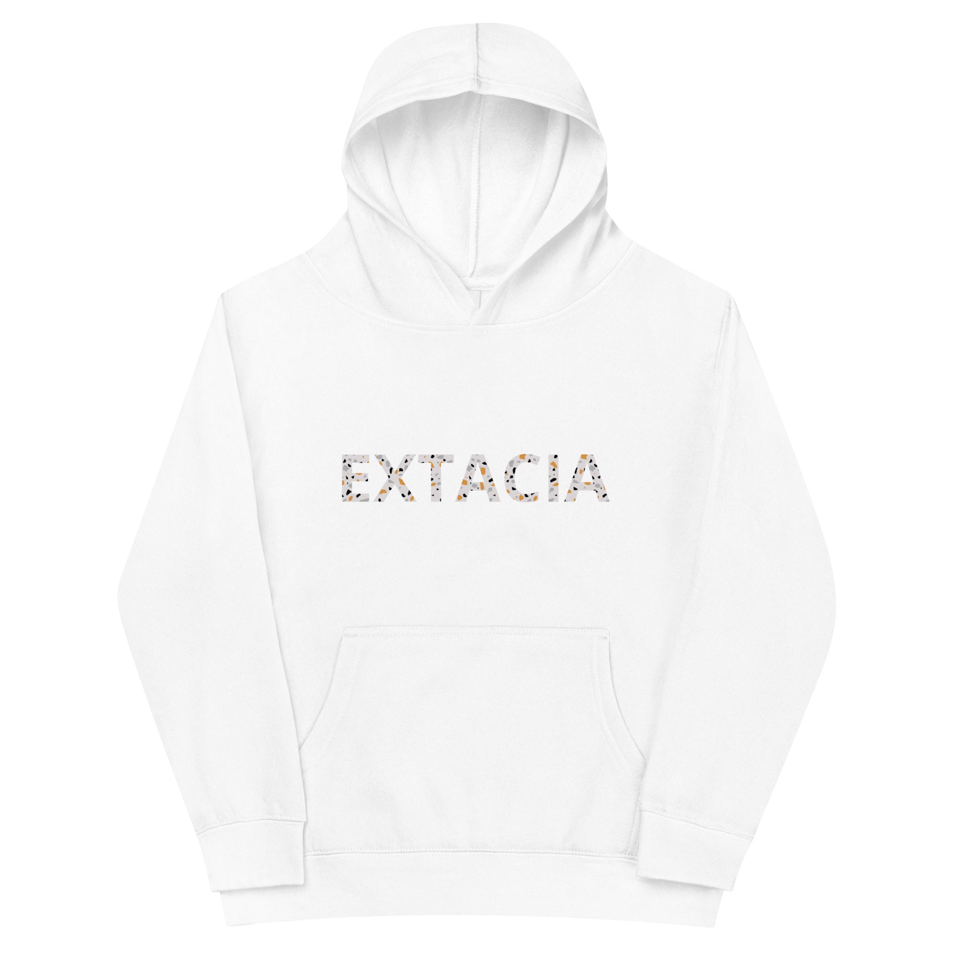 Sweat à capuche petite fille - bleu, jaune, rose - motif gymnaste danseuse -  blanc - coton-mélange motif imprimé – vue de face, chaud et doux -