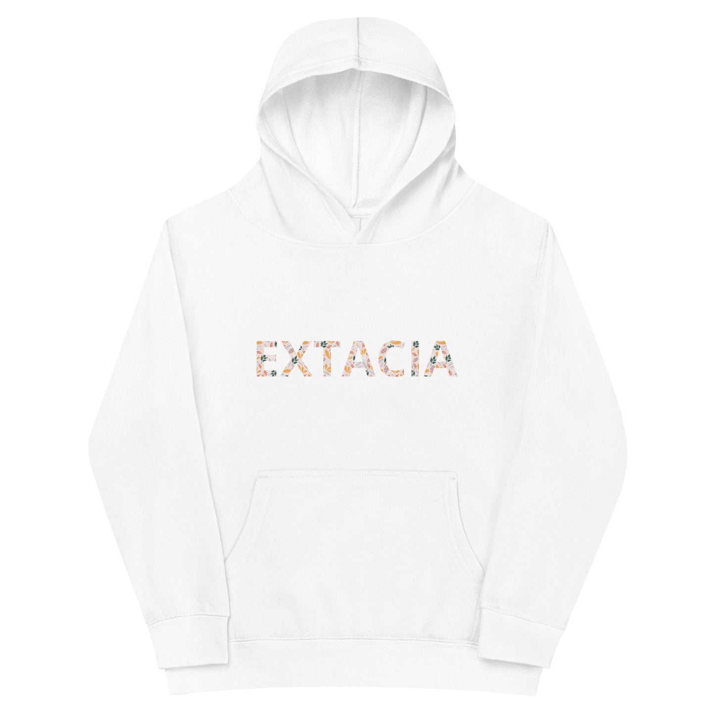 Sweat à capuche petite fille - fleurs du printemps - motif gymnaste danseuse -  blanc - coton-mélange motif imprimé – vue de face, chaud et doux