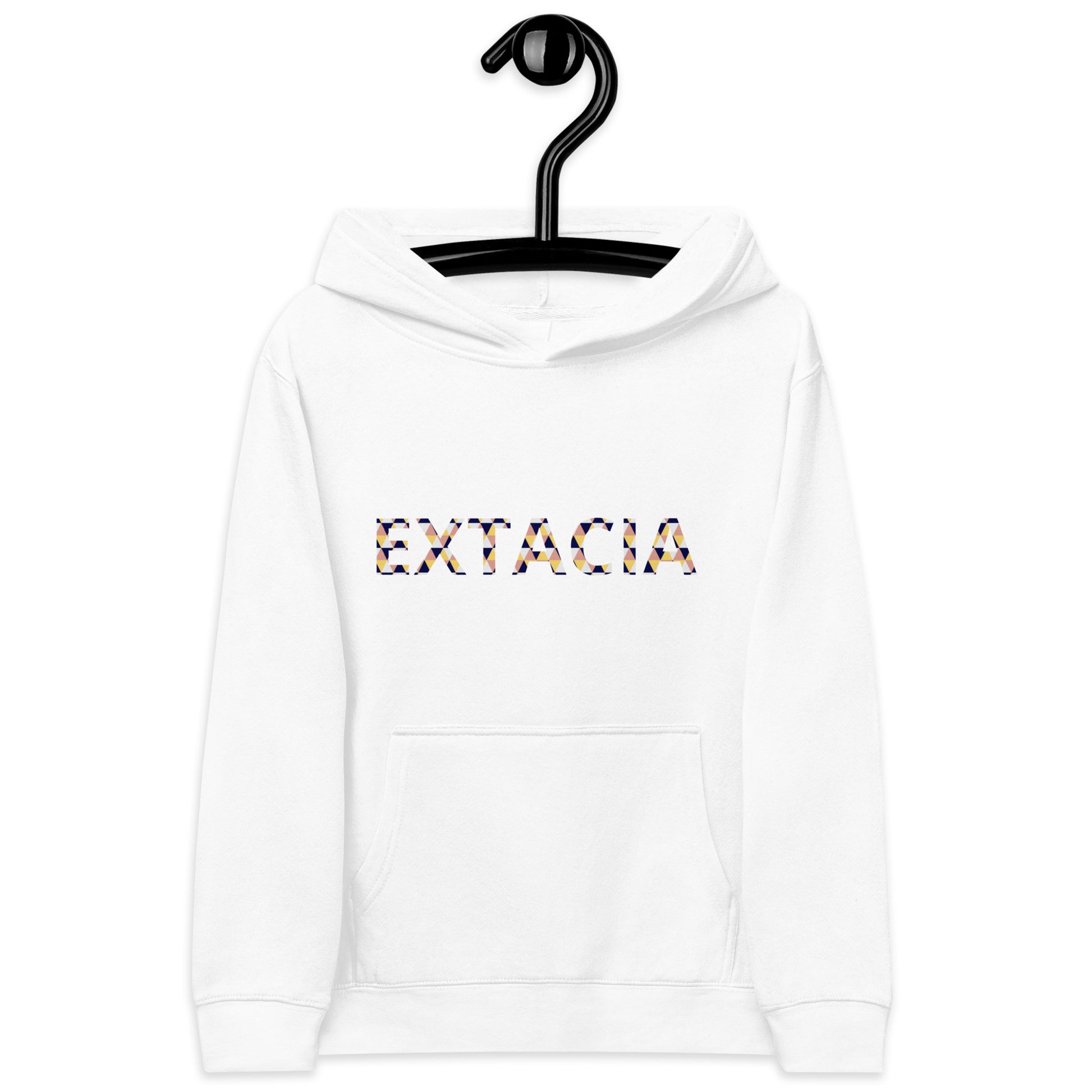 Sweat à capuche petite fille - multi couleur  à rayures - motif gymnaste danseuse -  blanc - coton-mélange motif imprimé – 	Détail motif imprimé poitrine sweat petite fille ExtaciaFrance