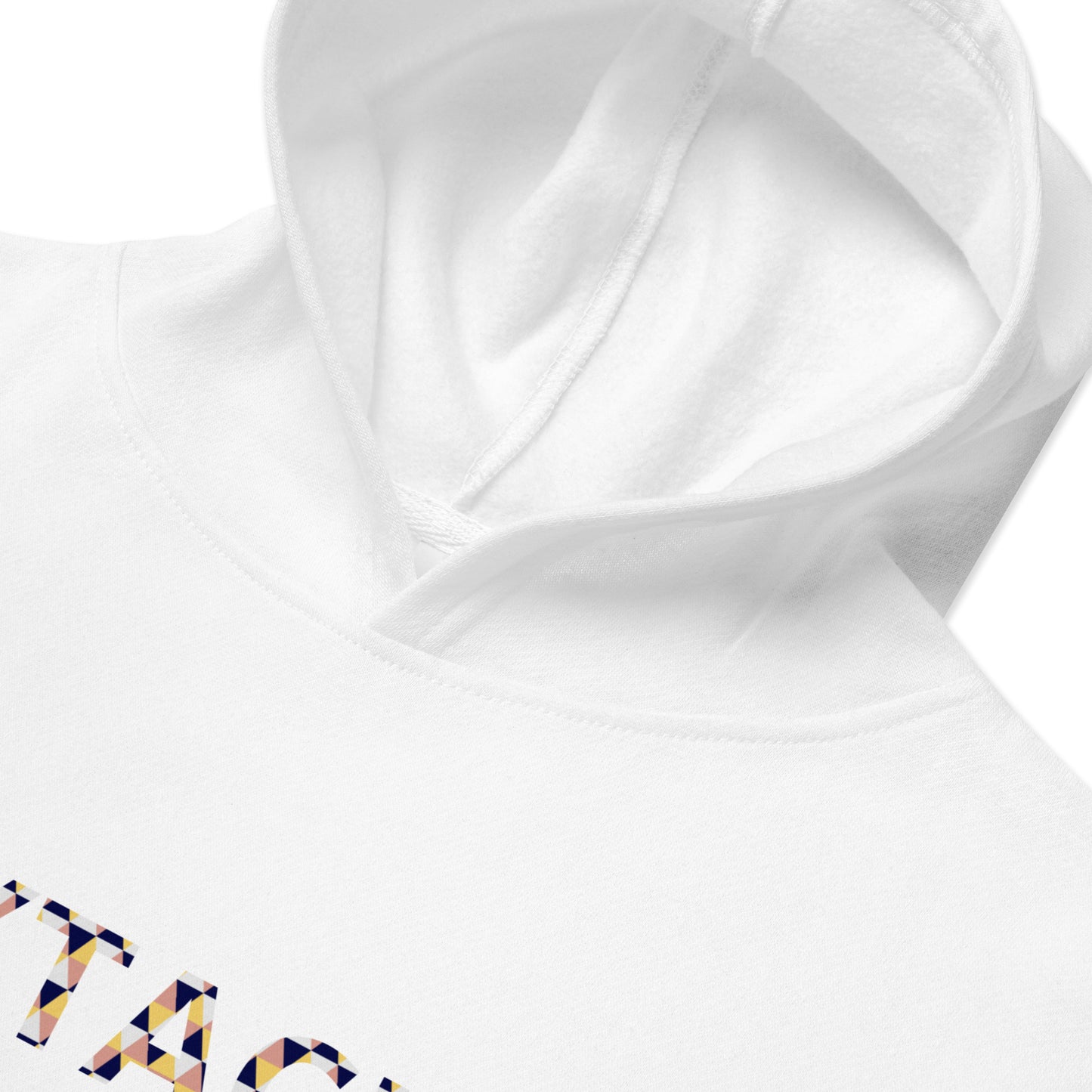 Sweat à capuche petite fille - multi couleur  à rayures - motif gymnaste danseuse -  blanc - coton-mélange motif imprimé – Zoom capuche et poignets – sweat à capuche petite fille coton-mélange ExtaciaFrance