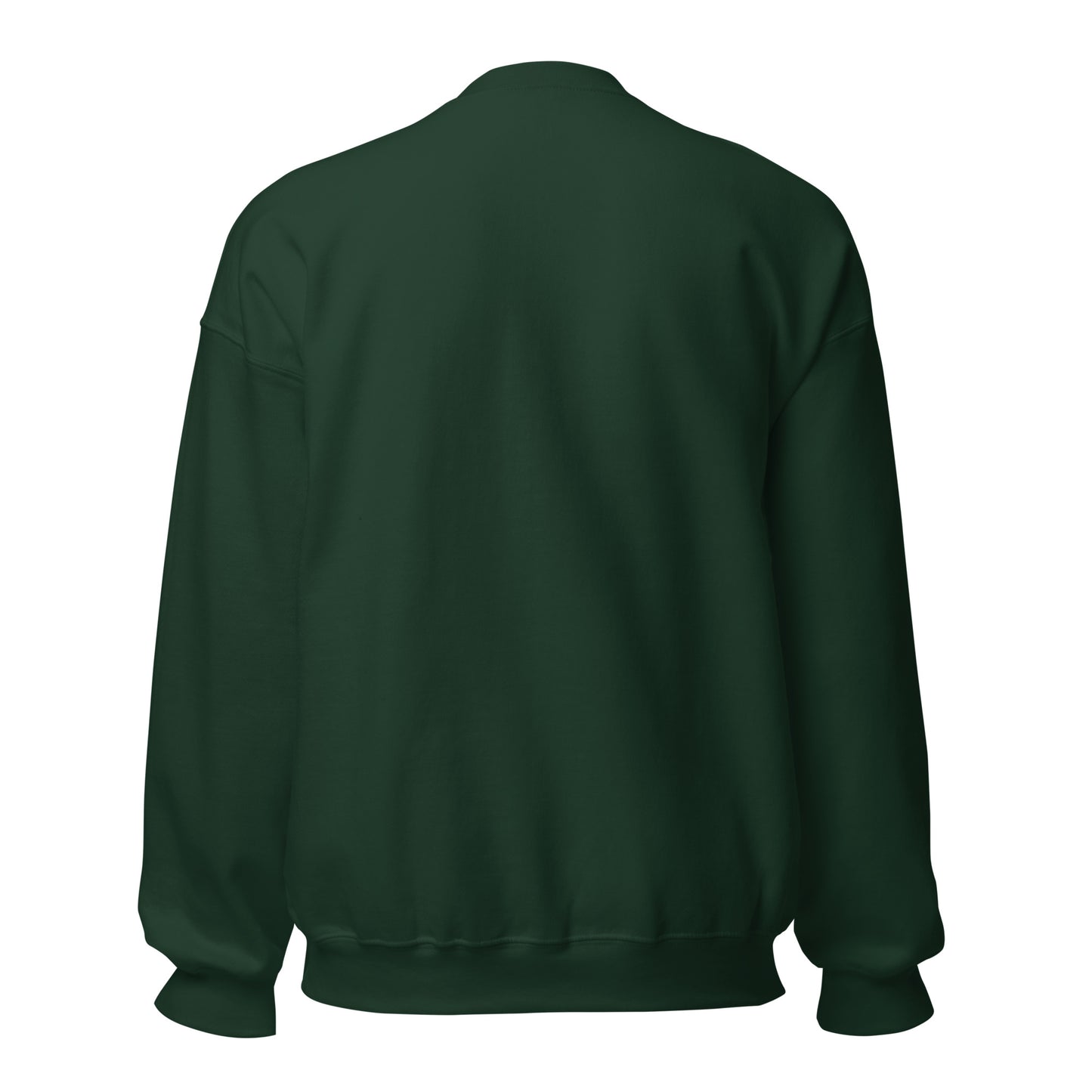 Sweat femme – dos, finitions propres -  motif imprimé "petit noeud" - vert sapin
