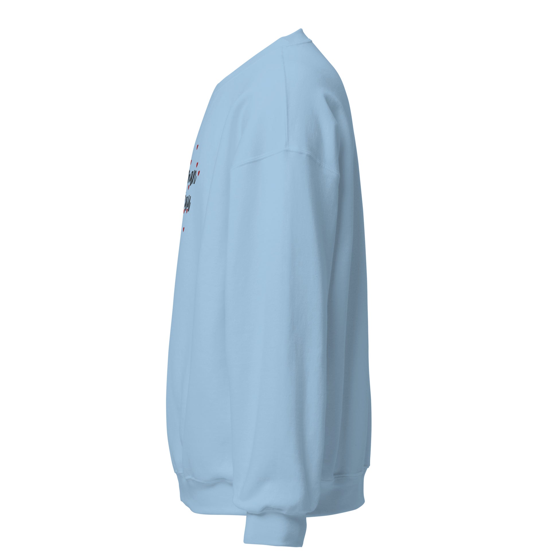 Sweat  – profil, coupe classique et tombé -  motif brodé - maman gateau - bleu