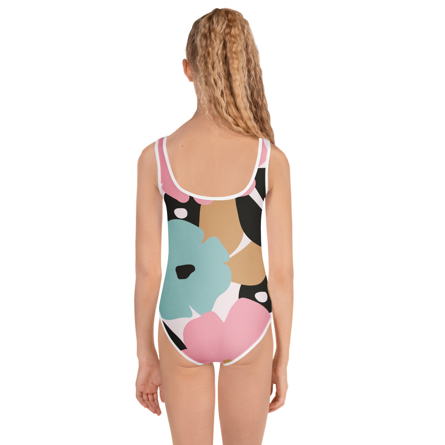 Maillot de bain 1 pièce pour petite fille – Fleuri, Pastel – Confort, maintien & séchage rapide – Minimaliste