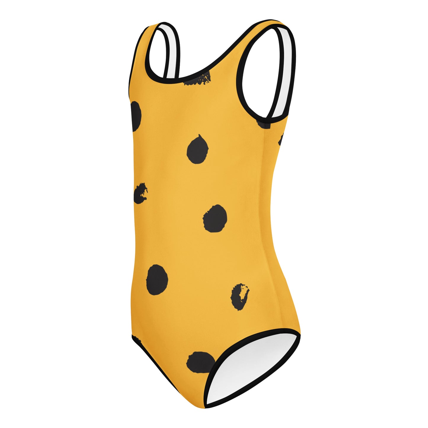 Maillot de bain 1 pièce pour petite fille – Jaune & Noir – Confort, maintien & séchage rapide – Imprimé Animal