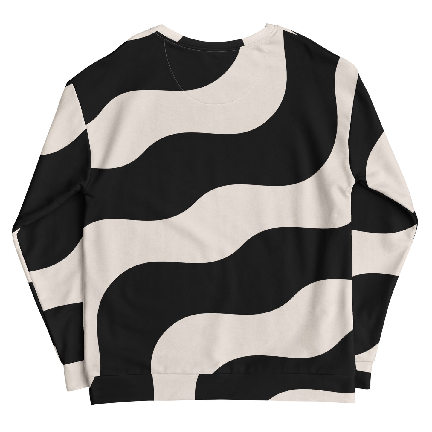 Sweat col rond pour homme – Beige & Noir – Confort durable, matière recyclée – Graphique Minimaliste