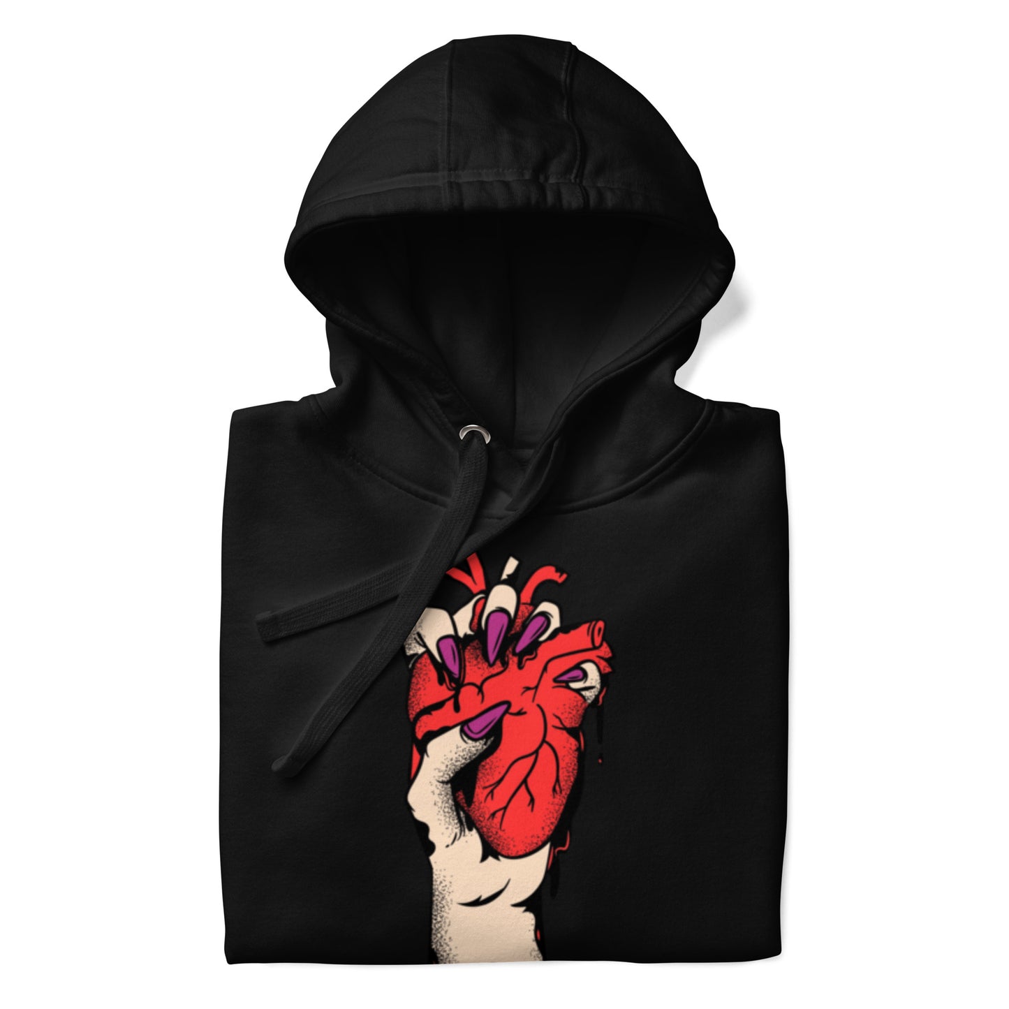 Sweat à capuche pour homme – 100% coton, doux et confortable – Coeur Déjà Pris, Rouge