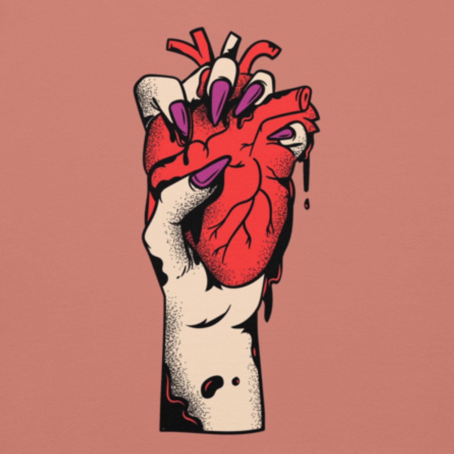 Sweat à capuche pour homme – 100% coton, doux et confortable – Coeur Déjà Pris, Rouge