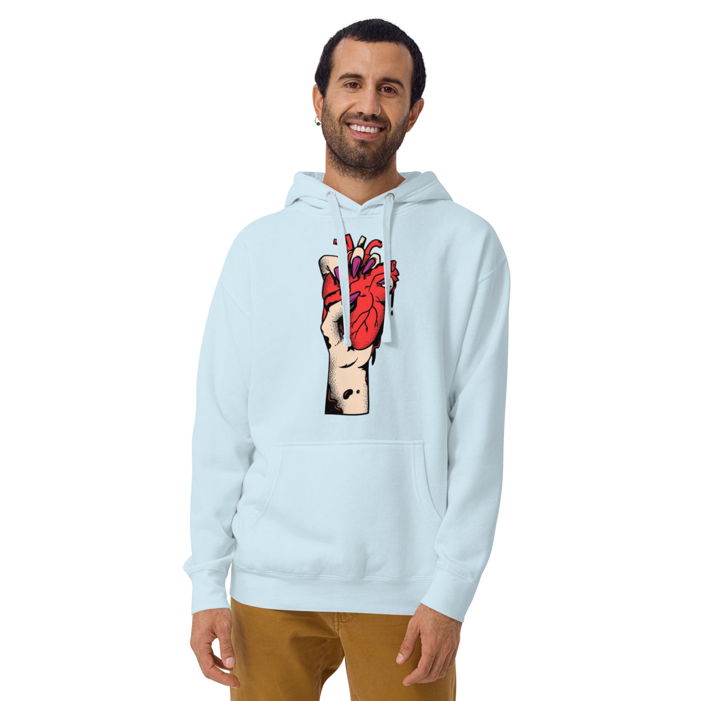 Sweat à capuche pour homme – 100% coton, doux et confortable – Coeur Déjà Pris, Rouge