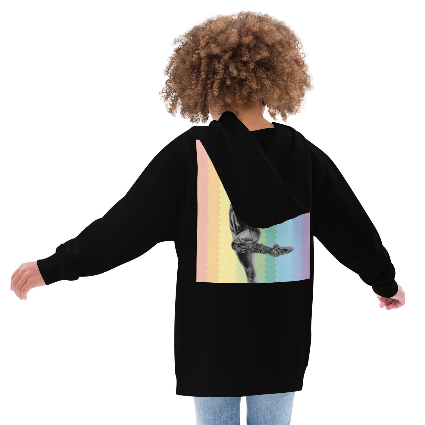 Sweat à capuche pour petite fille & ado – Arc-en-ciel – Coton-mélange, pull chaud & doux – Motif Gymnaste Danseuse