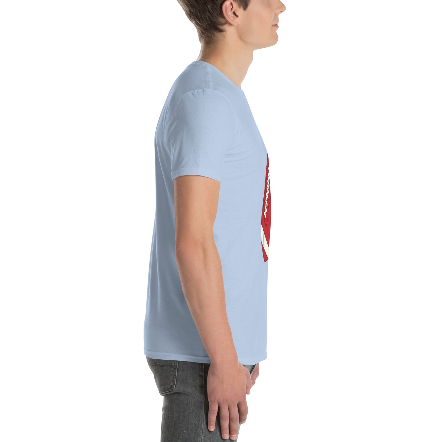 T-shirt pour homme à col rond, manches courtes – 100% coton, motif imprimé – Ballon Américain