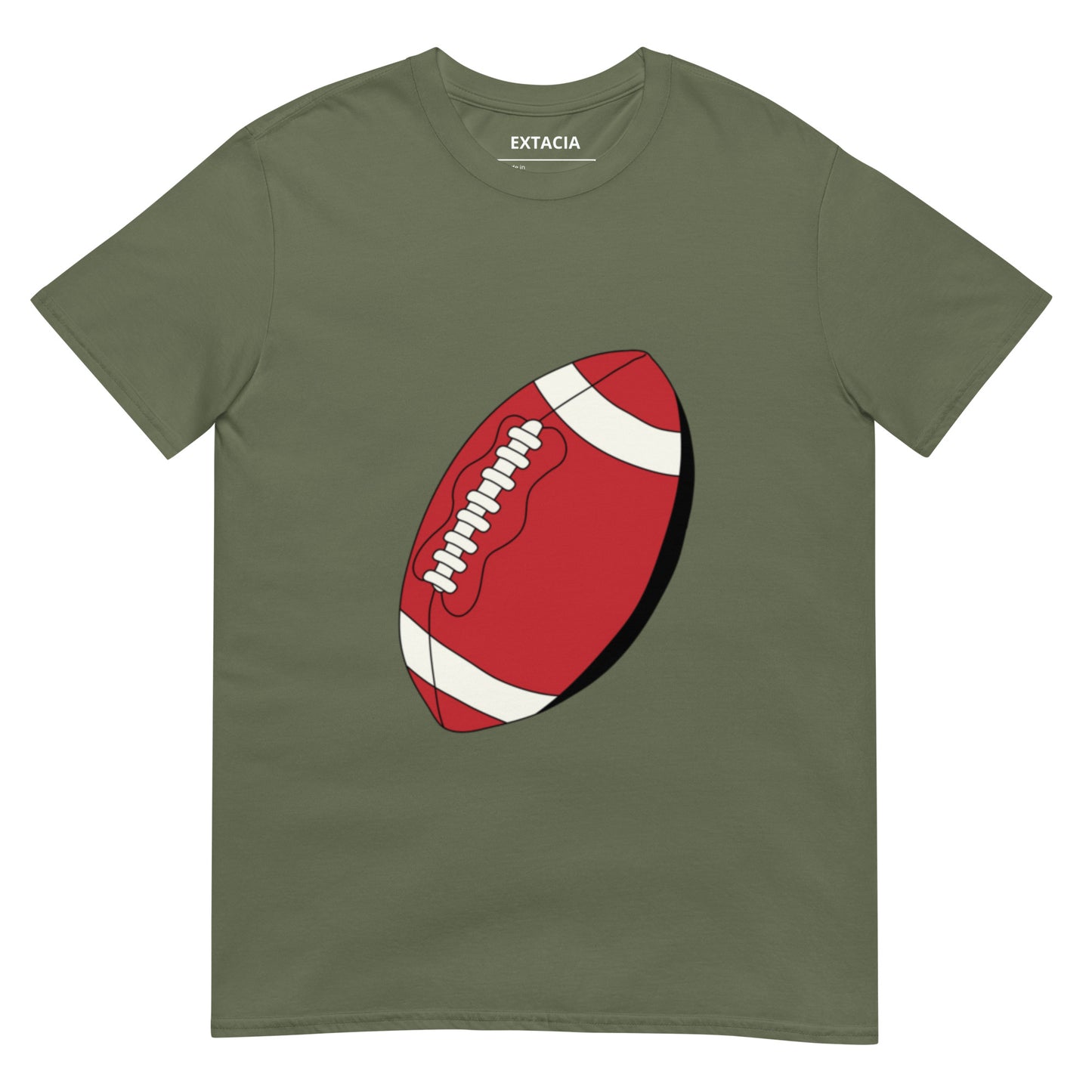 T-shirt pour homme à col rond, manches courtes – 100% coton, motif imprimé – Ballon Américain