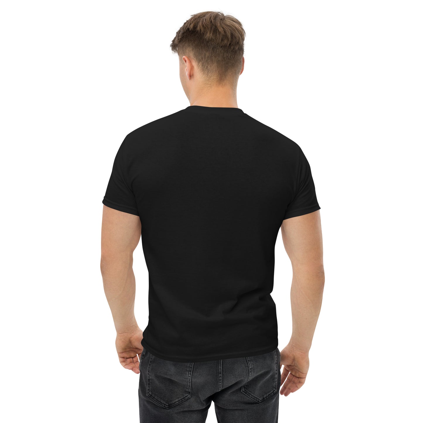 T-shirt pour homme à col rond, manches courtes – 100% coton, motif brodé "Cœur Déjà Pris"