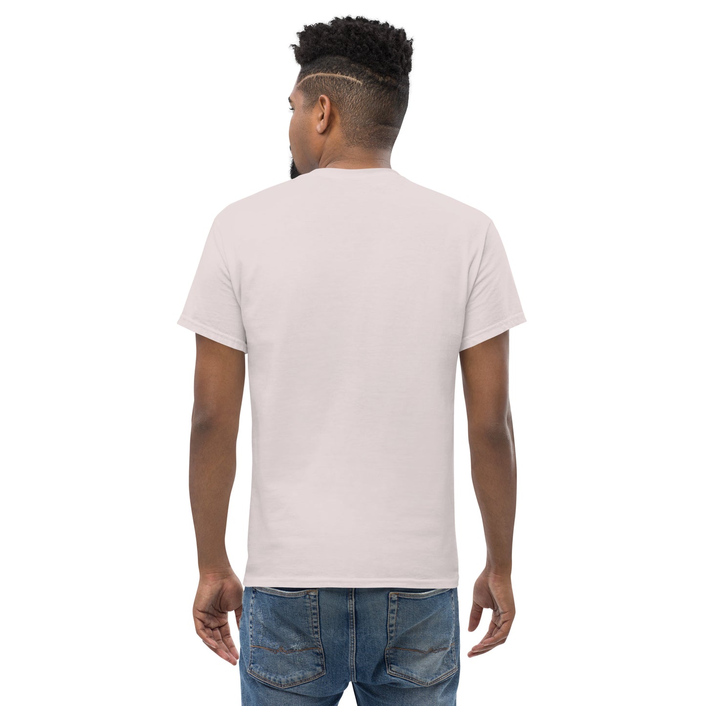 T-shirt pour homme à col rond, manches courtes – 100% coton, motif brodé "Cœur Déjà Pris"