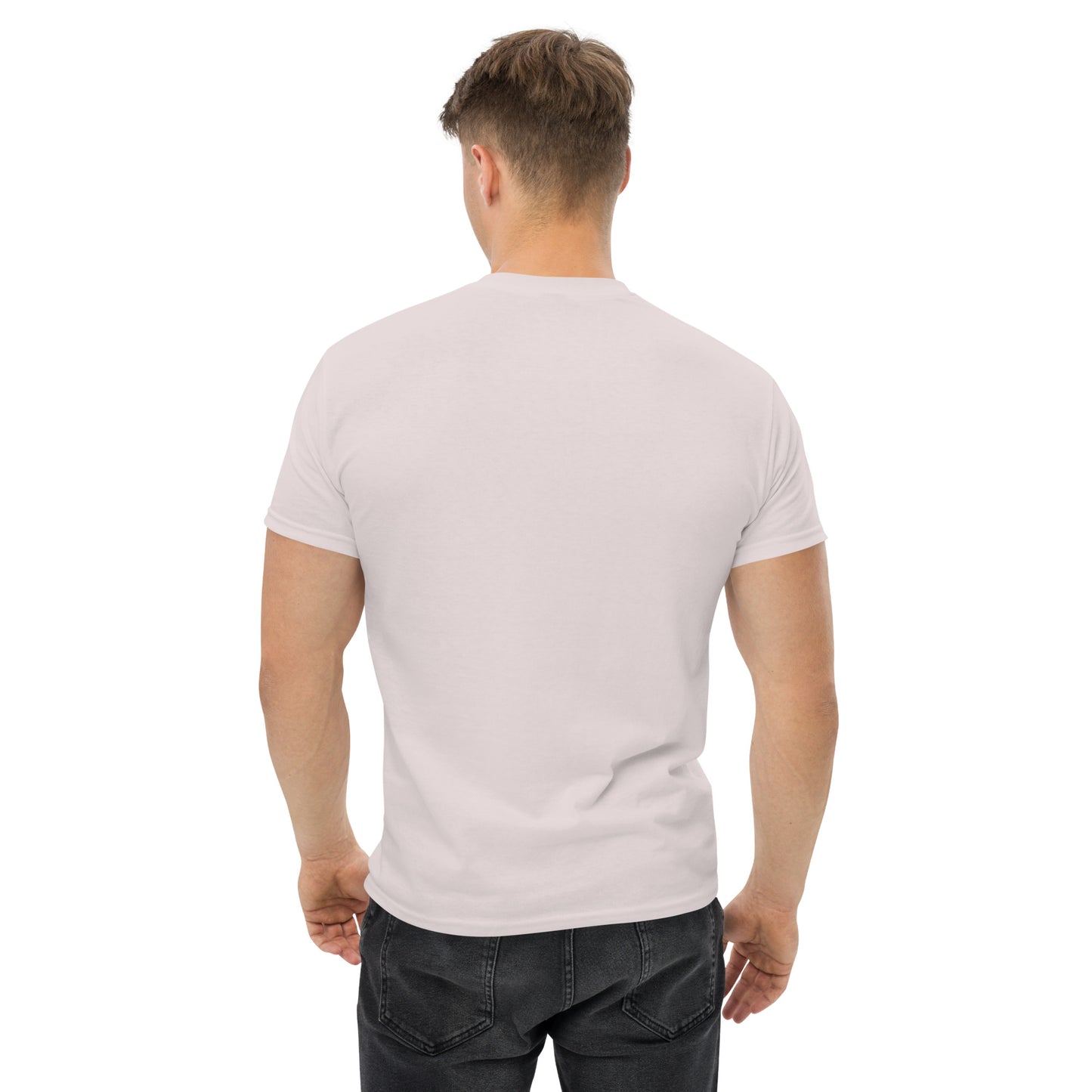 T-shirt pour homme à col rond, manches courtes – 100% coton, motif brodé "Cœur Déjà Pris"