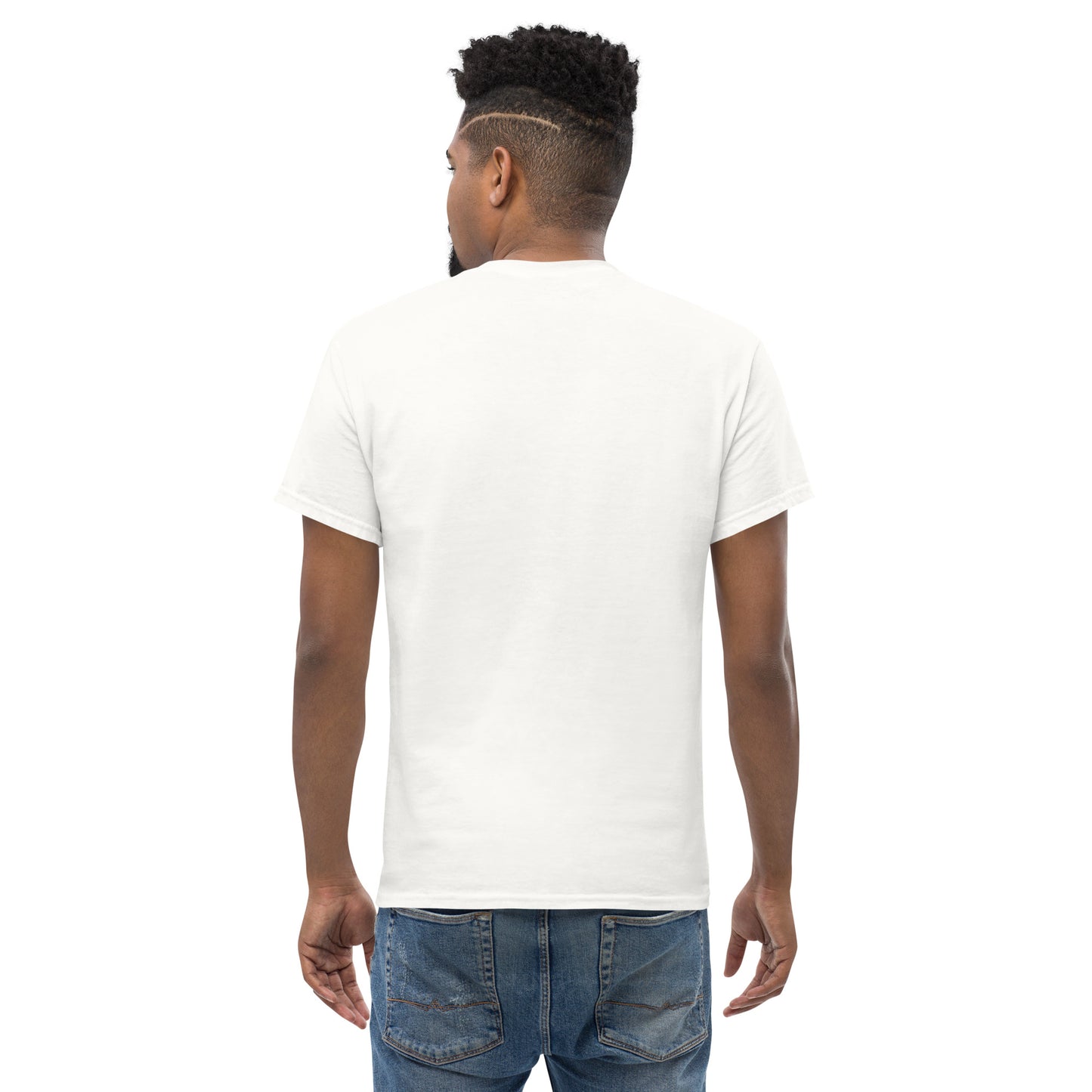 T-shirt pour homme à col rond, manches courtes – 100% coton, motif brodé "Cœur Déjà Pris"