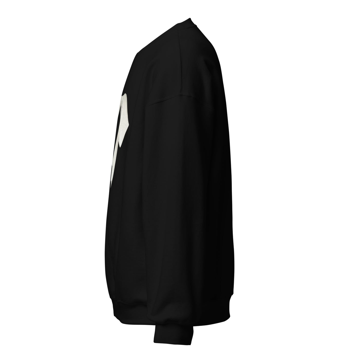 Sweat à col rond pour femme – mélange coton/polyester – motif imprimé "Petit Noeud" Minimaliste