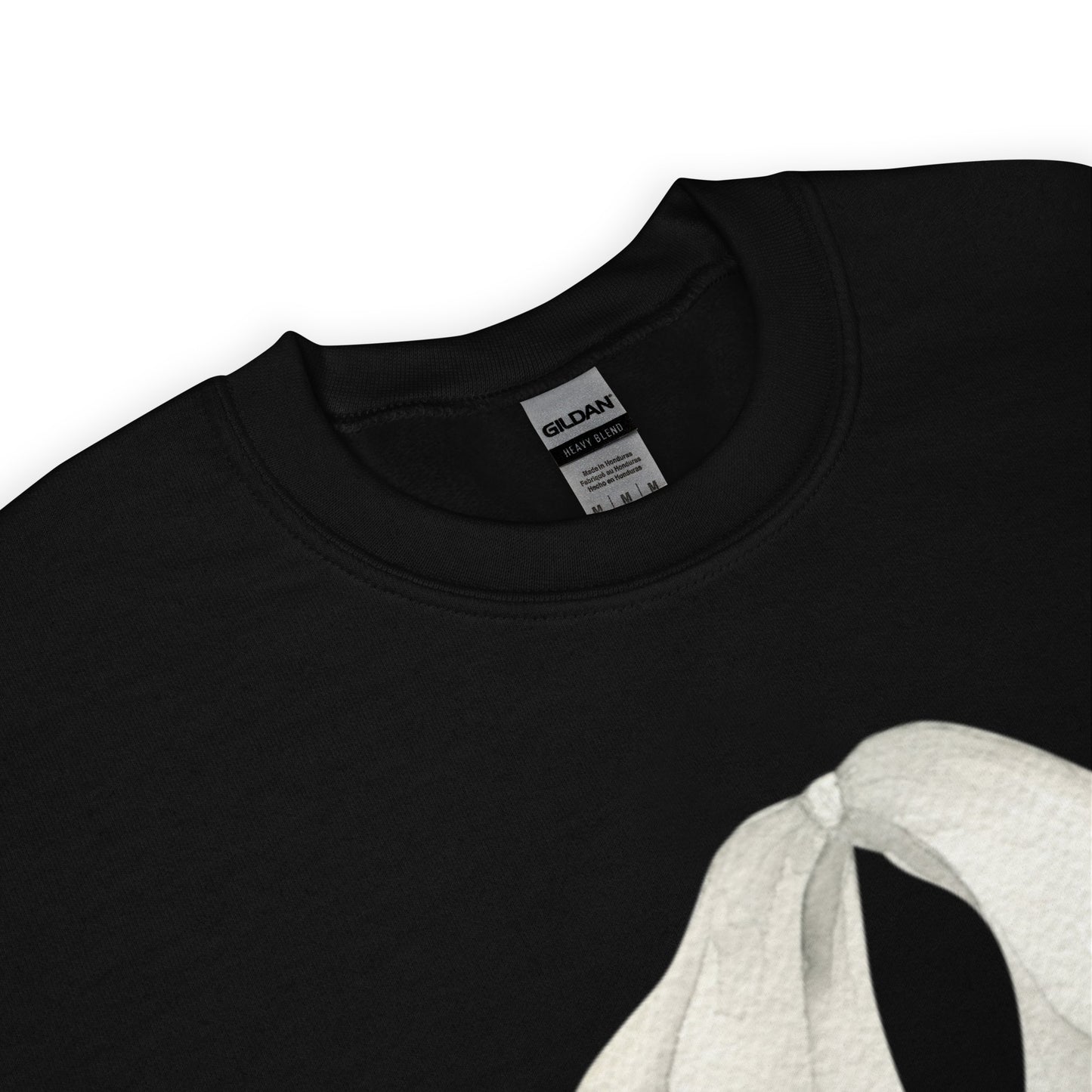 Sweat à col rond pour femme – mélange coton/polyester – motif imprimé "Petit Noeud" Minimaliste