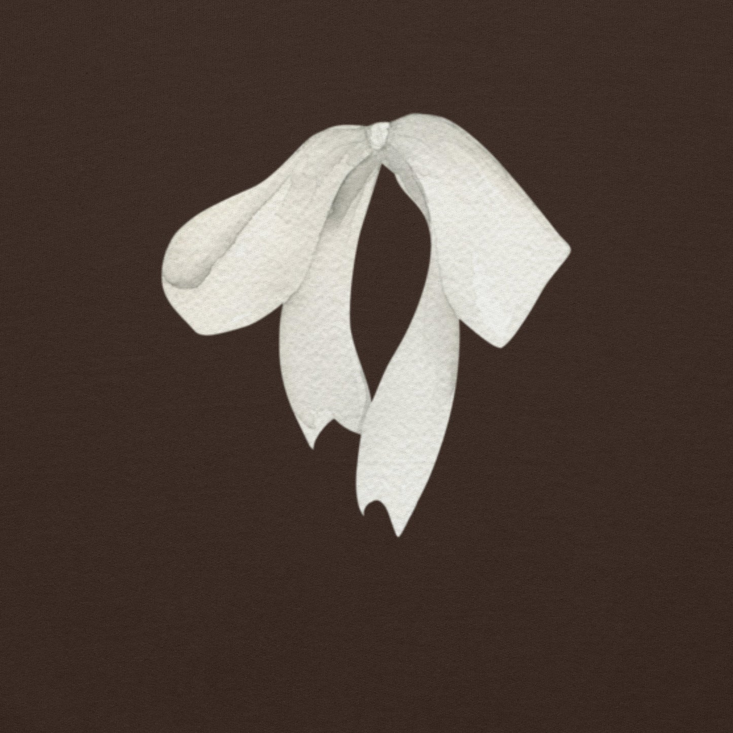 Sweat à col rond pour femme – mélange coton/polyester – motif imprimé "Petit Noeud" Minimaliste