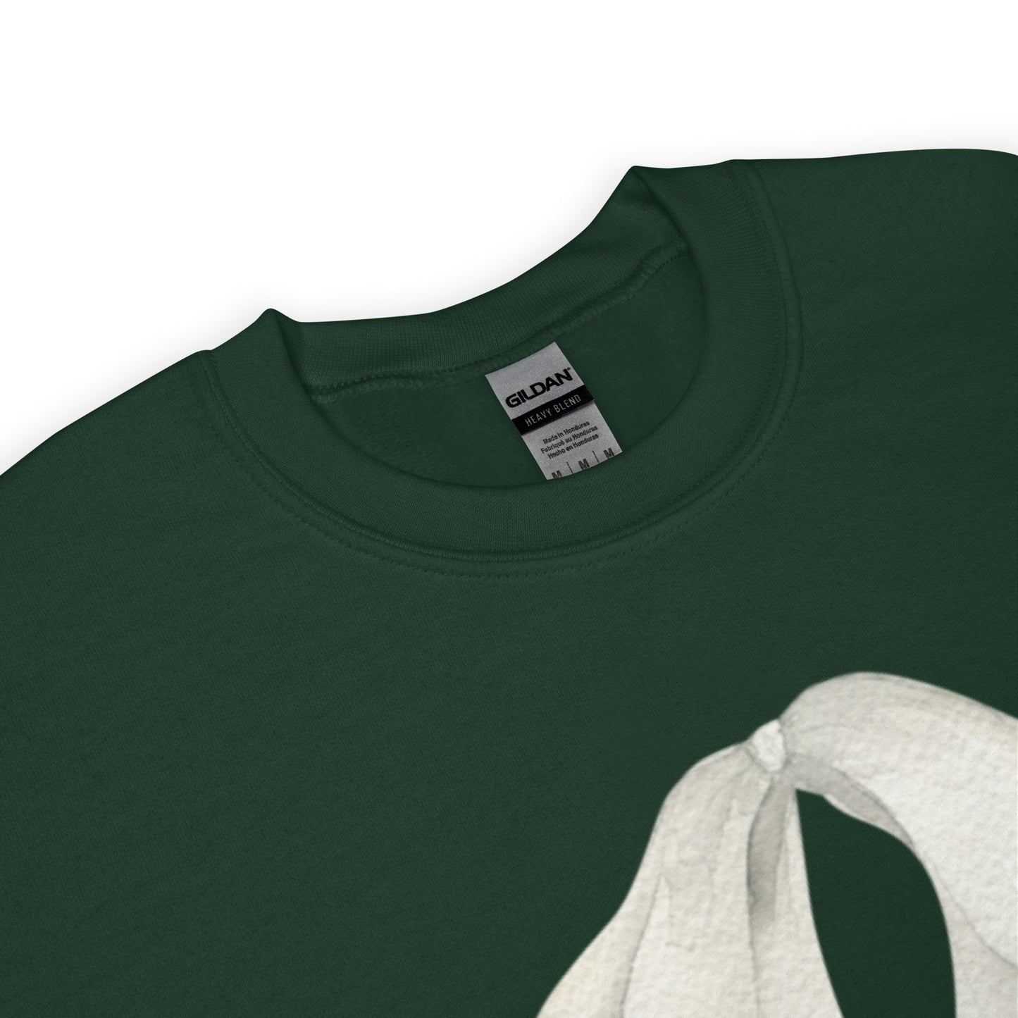 Sweat à col rond pour femme – mélange coton/polyester – motif imprimé "Petit Noeud" Minimaliste