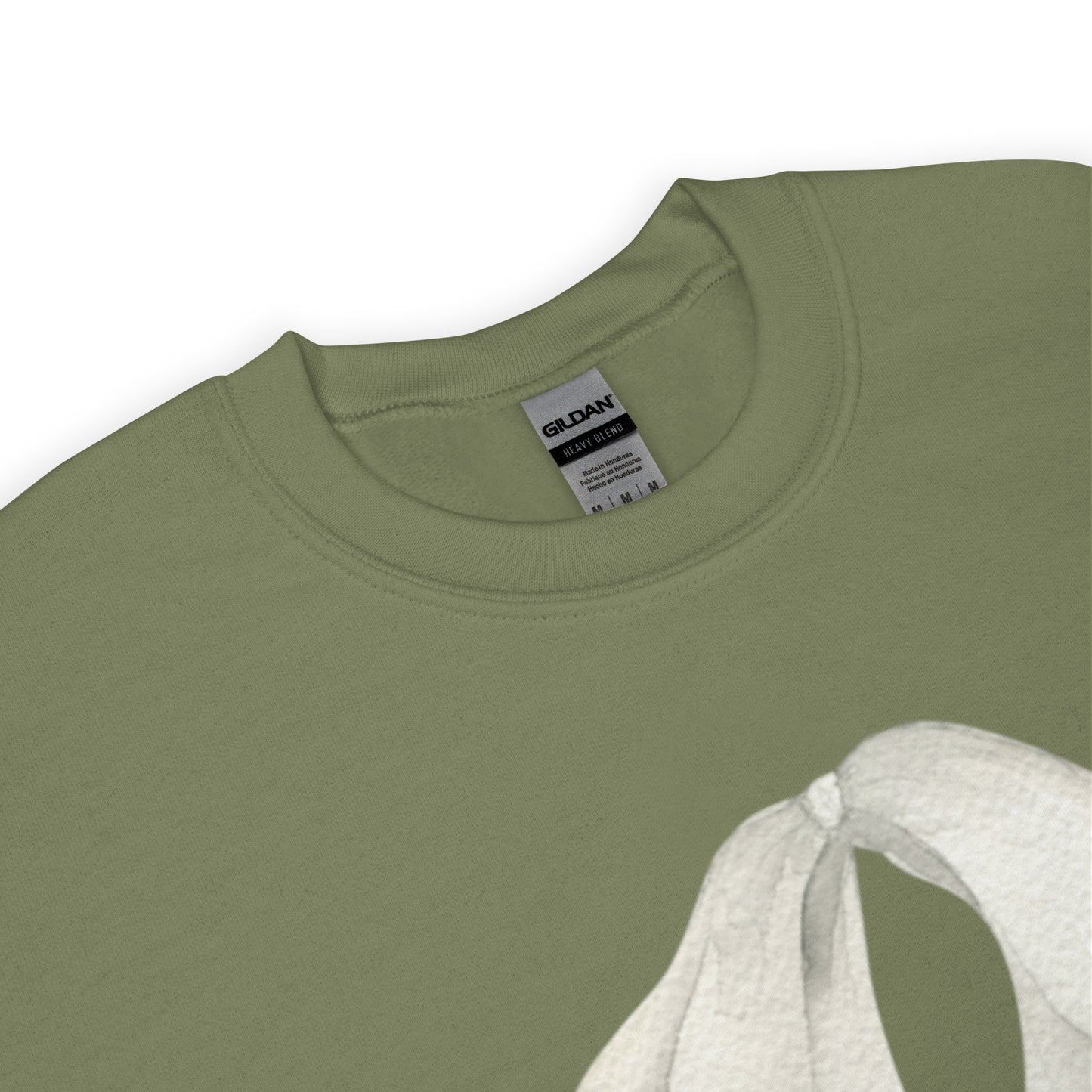 Sweat à col rond pour femme – mélange coton/polyester – motif imprimé "Petit Noeud" Minimaliste