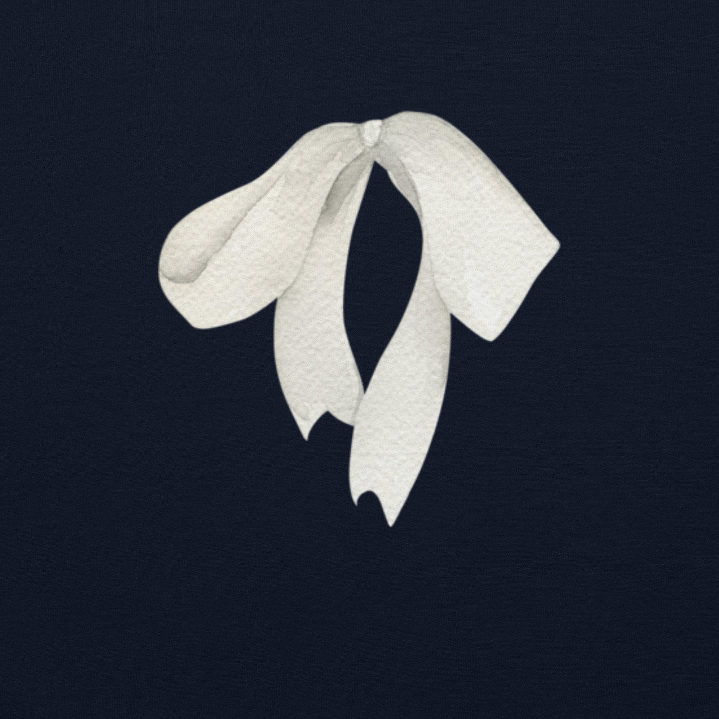 Sweat à col rond pour femme – mélange coton/polyester – motif imprimé "Petit Noeud" Minimaliste