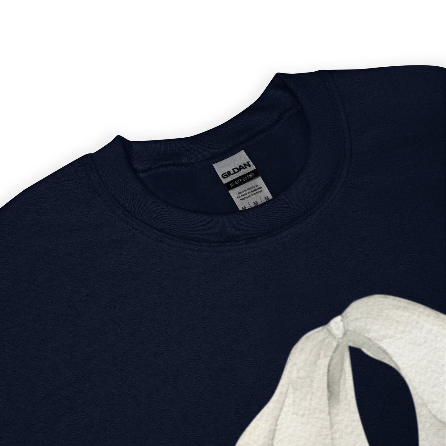 Sweat à col rond pour femme – mélange coton/polyester – motif imprimé "Petit Noeud" Minimaliste