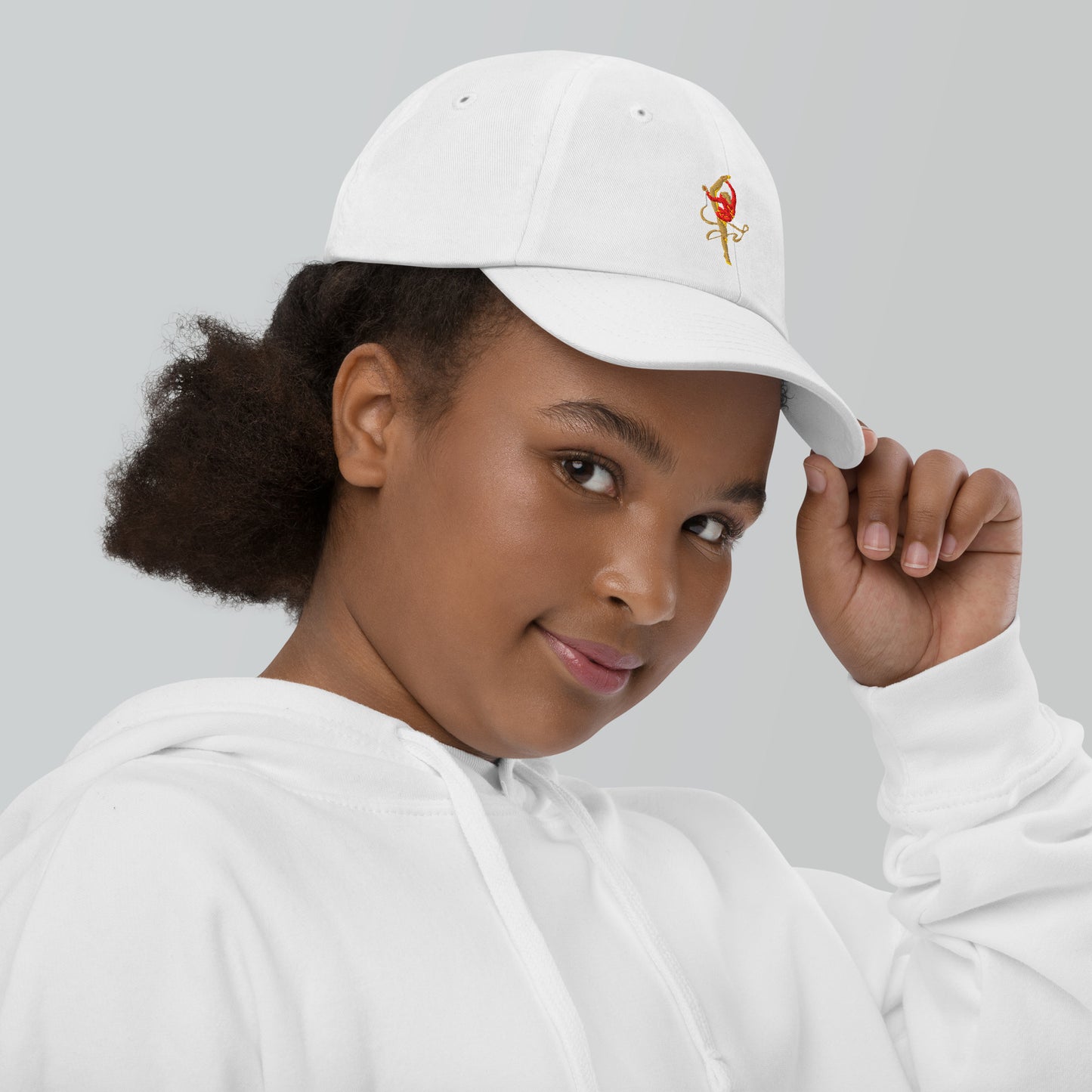 Casquette bébé & petites fille – 100% coton bio, légère et respirante – motif brodé Gymnaste